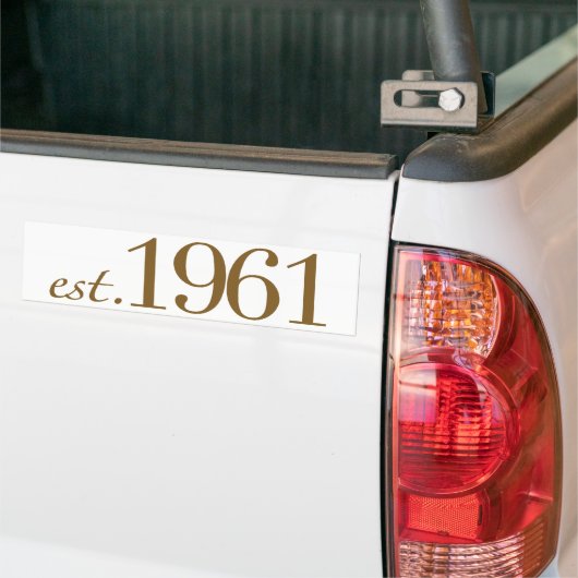 Oost 1961 (geboortejaar) bumpersticker (Op Truck)