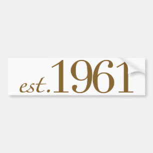 Oost 1961 (geboortejaar) bumpersticker