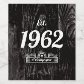 Oost. 1962 Een  jaar Wijn Etiket (Enkel label)