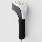 Oost. 1962 verjaardag Monogram Gold Golfheadcover (Schuin)