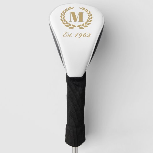Oost. 1962 verjaardag Monogram Gold Golfheadcover (Voorkant)