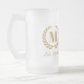 Oost. 1962 verjaardag Monogram Gold Matglas Bierpul (Links)