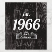 Oost. 1966 Een jaar Wijn Etiket (Enkel label)