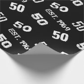 Oost. 1969 50e verjaardag voor mannen cadeaupapier (Hoek)