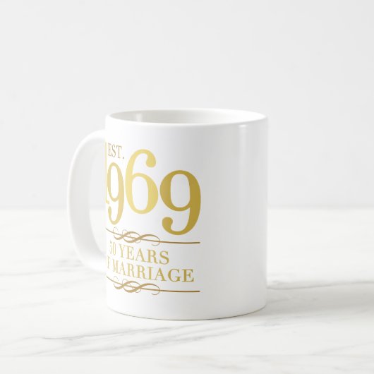 Oost. 1969 50ste Jubileum ter bruiloft Koffiemok (Voorkant links)