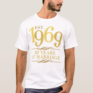 Oost. 1969 50ste Jubileum ter bruiloft T-shirt