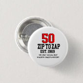 Oost. 1969 Zip naar Zap 50th Jubileum Button (Voorkant /achterkant)