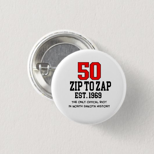 Oost. 1969 Zip naar Zap 50th Jubileum Button (Voorkant /achterkant)