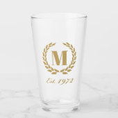 Oost. 1972 verjaardag Monogram Gold Glas (Voorkant)