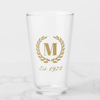Oost. 1972 verjaardag Monogram Gold Glas