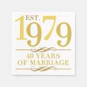 Oost. 1979 40ste Jubileum ter bruiloft Servet (Voorkant)