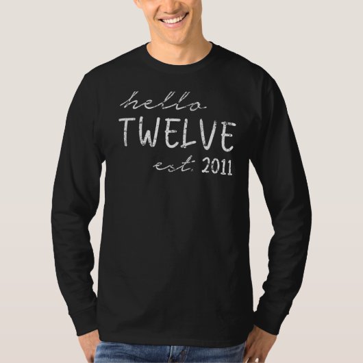 Oost 2011 Hallo twaalf jaar oude jongen of meisje  T-shirt (Voorkant)
