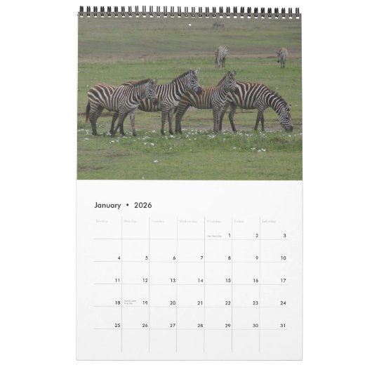 Oost-Afrika Kalender (Jan 2026)