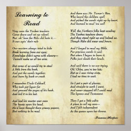 Oost-Afrikaans-Amerikaans gedicht leren lezen Poster