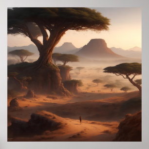 Oost-Afrikaans landschap Poster