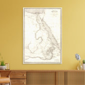 Oost-Afrikaanse kaart Canvas Afdruk (Insitu (Woonkamer))