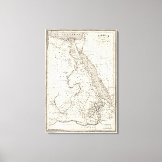 Oost-Afrikaanse kaart Canvas Afdruk (Voorkant)