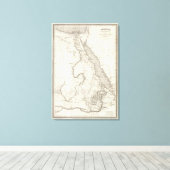 Oost-Afrikaanse kaart Canvas Afdruk (Insitu (Houten vloer))