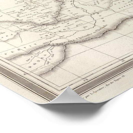 Oost-Afrikaanse kaart Poster (Hoek)