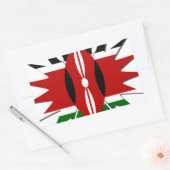 Oost-Afrikaanse sterrenbeeld Keniaanse vlag Steron Rechthoekige Sticker (Envelop)