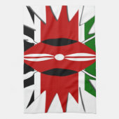 Oost-Afrikaanse sterrenbeeld Keniaanse vlag Steron Theedoek (Verticaal)