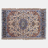 Oost-Antiek Perzisch Turks blauw tapijt Deken (Voorkant)