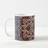 Oost-Antiek Perzisch Turks blauw tapijt Koffiemok (Links)