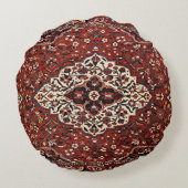 Oost-Antiek Perzisch Turks Rug Rond Kussen (Achterkant)