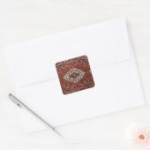 Oost-Antiek Perzisch Turks Rug Vierkante Sticker (Envelop)