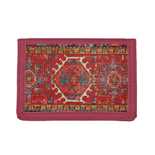Oost-Antiek Perzisch Turks tapijt Drievoud Portemonnee