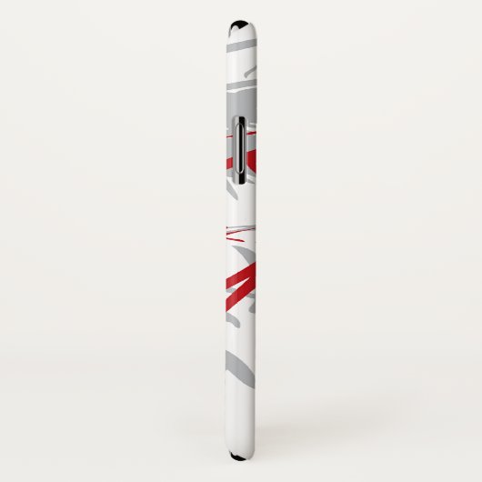 Oost-Aziatisch Chinees Rood Bamboe laat Zen Hoesje (Achterkant / rechts)