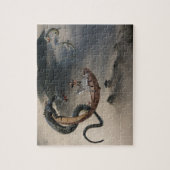 Oost-Aziatische dragon Ninja Tiger: vliegende bote Legpuzzel (Verticaal)