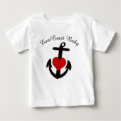 Oost-Baby ankerpunt hart oostkust baby shirt (Voorkant)