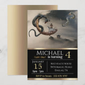 Oost-Chinese dragon Fantasy Metallic Birthday Kaart (Voorkant / Achterkant)