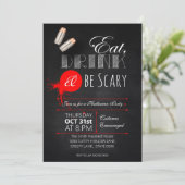 Oost, drink en enge uitnodiging voor een feest (Staand voorkant)