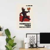 Oost-Duits poster 10 jaar DDR Vrede (Thuiskantoor)