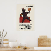 Oost-Duits poster 10 jaar DDR Vrede (Keuken)