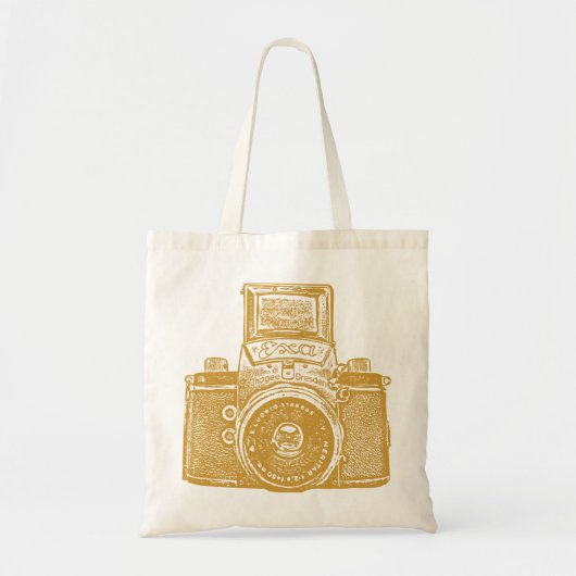 Oost-Duitse camera - Caramel Brown Tote Bag (Voorkant)