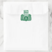 Oost-Duitse camera - Forest Green Ronde Sticker (Tas)