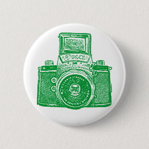 Oost-Duitse camera - groen Ronde Button 5,7 Cm
