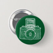  Oost-Duitse camera II - Forest Green Ronde Button 5,7 Cm (Voorkant /achterkant)