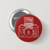 Oost-Duitse camera II - Maroon Ronde Button 5,7 Cm (Voorkant /achterkant)