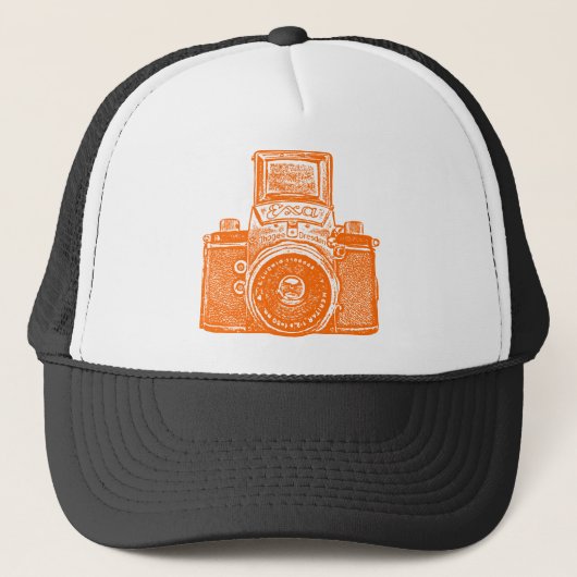 Oost-Duitse camera - Oranje Trucker Pet (Voorkant)