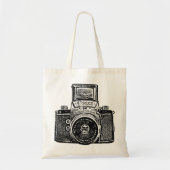 Oost-Duitse camera - zwart Tote Bag (Voorkant)
