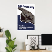 Oost-Duitse Propagandaposter Amerikanen gaan Poster (Thuiskantoor)