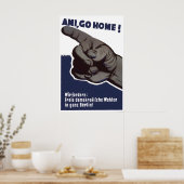 Oost-Duitse Propagandaposter Amerikanen gaan Poster (Keuken)