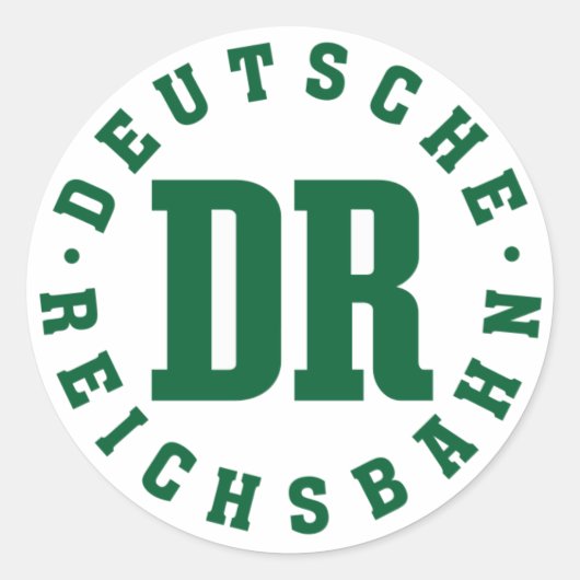 Oost-Duitse spoorweg - Deutsche Reichsbahn Ronde Sticker (Voorkant)