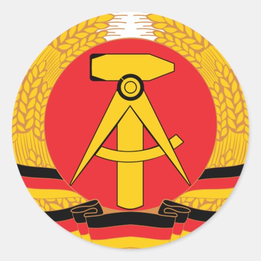 oost - duitse wapenstilstand ronde sticker (Voorkant)