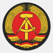 Oost-Duitsland DDR Ronde Sticker (Voorkant)