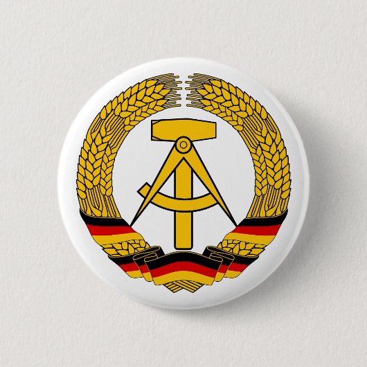 Oost-Duitsland Nationale Embleem-Button Ronde Button 5,7 Cm (Voorkant)